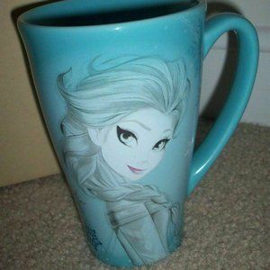 new Disney Store ELSA SKETCH MUG Blue Ceramic Coffee Mug w/ Box 12 oz. Frozen